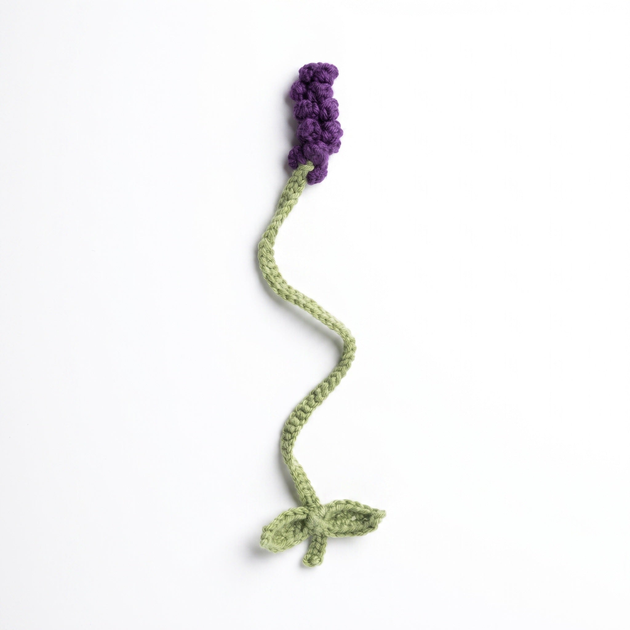 [BerryBow Canonical] BB-BM-LAV-SPK-01 | Hero | Deep Purple Lavender Crochet Bookmark – Handmade by Berry Bow