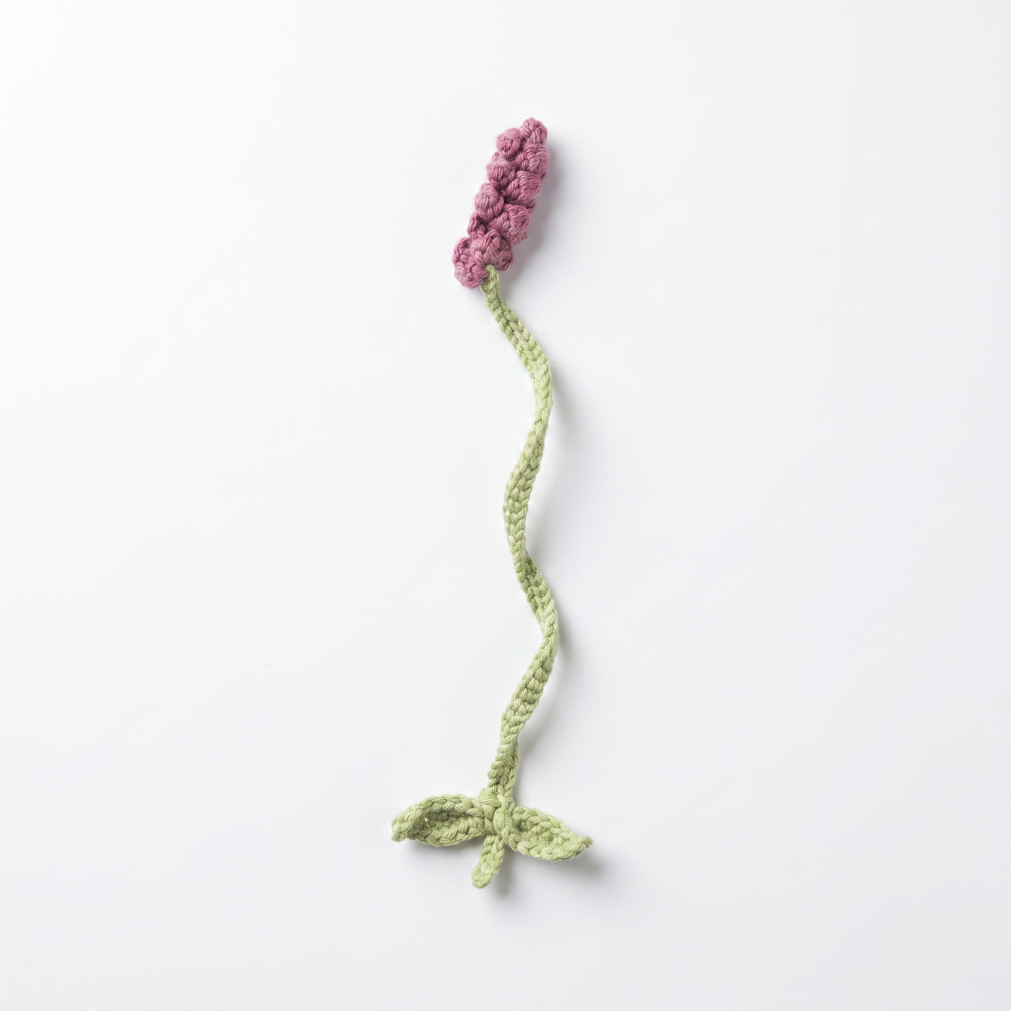 Soft Purple Lavender Crochet Bookmark on a clean white background